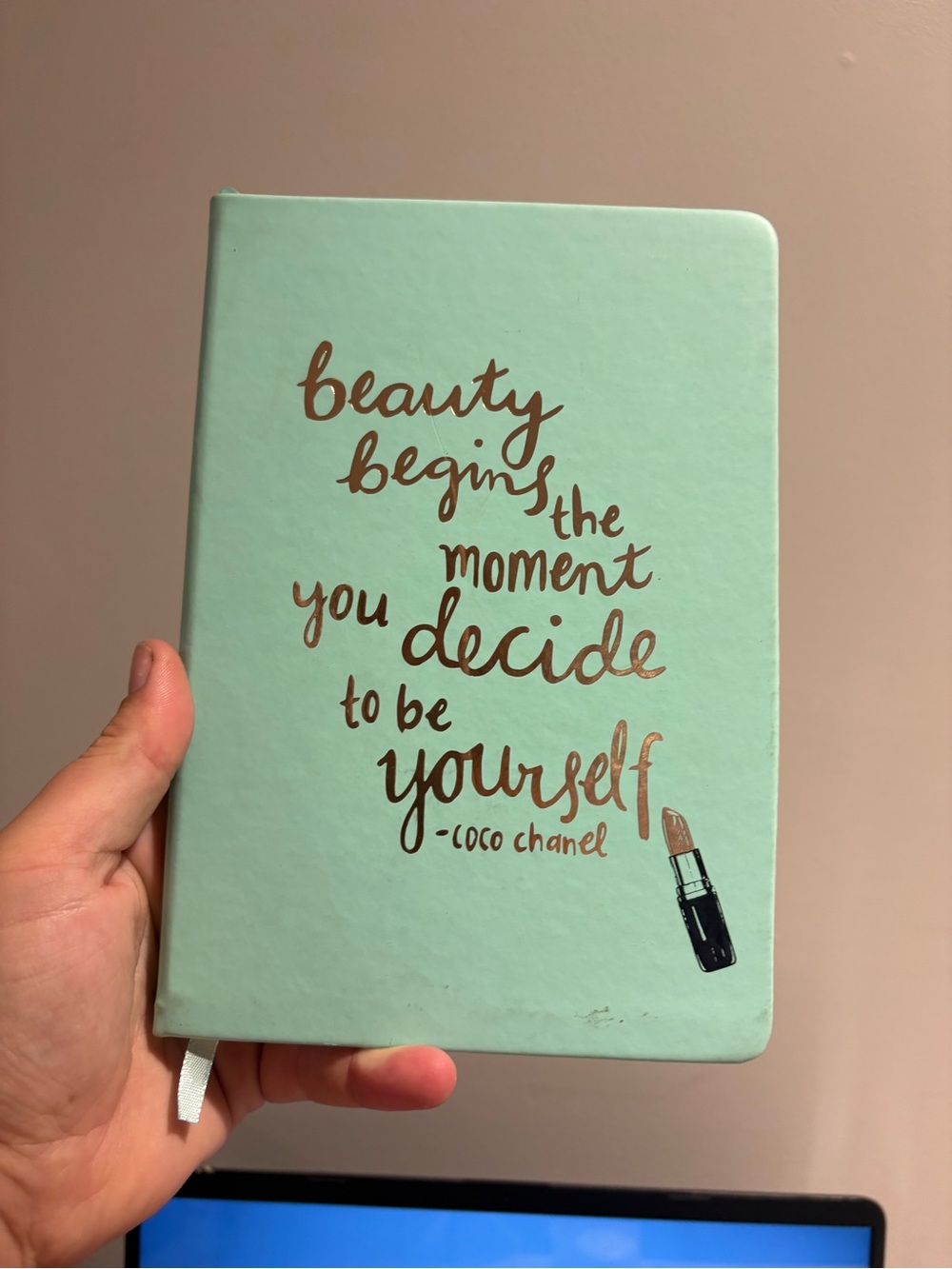 CHANEL Mint and Gold Inspirational Notebook